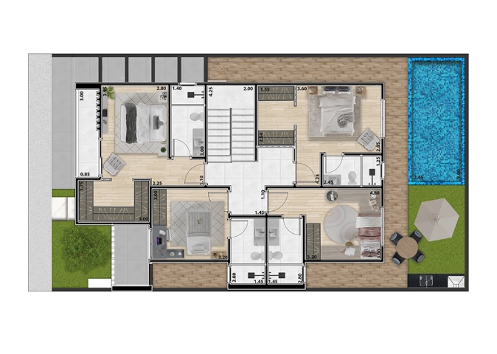 Casas Duplex 200m² - Superior